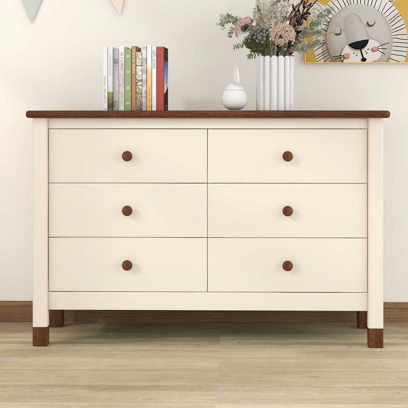 Commode d'appoint en bois massif, Noyer