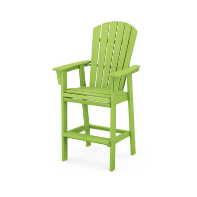 POLYWOOD Nautical Curveback Adirondack Bar Chair