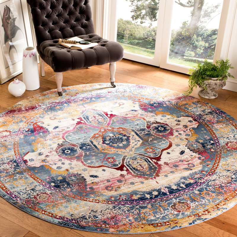 Wayne Performance Oriental Rug, Round 6'7"