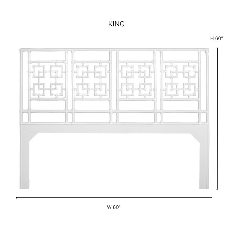 Palm Springs Low Profile Standard Bed, King, White