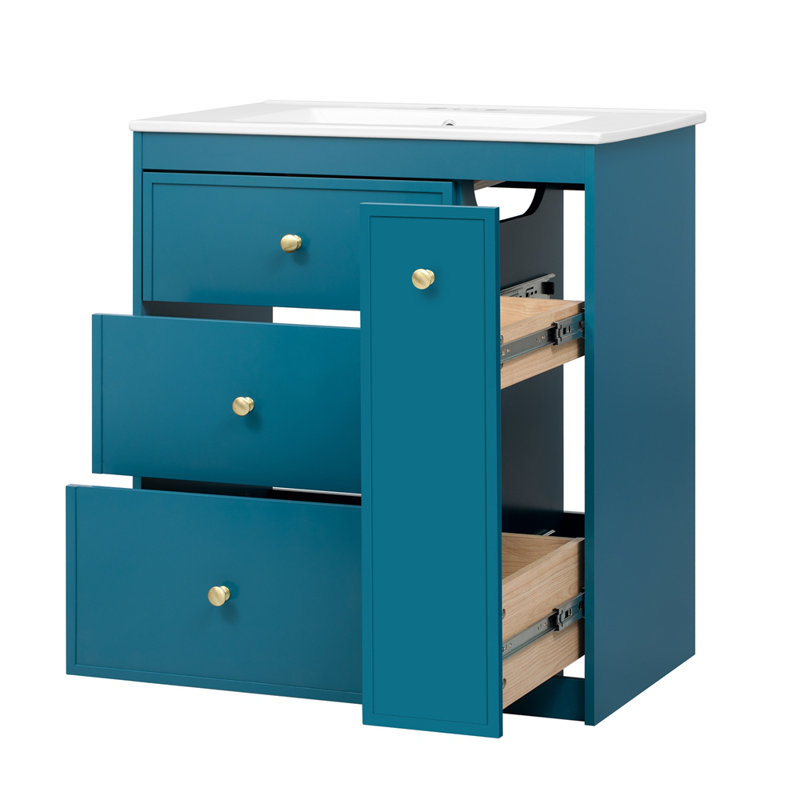 Ensemble de meuble-lavabo autoportant 30 po avec quatre tiroirs 30 po