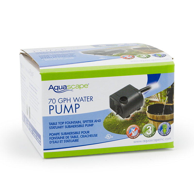 Deep Black 70 GPH Metal and Plastic Water Pump