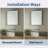 20X26 Inches Matted Medicine Cabinet Surface Mount Or Recess With Mirror Bathroom Livingroom-1562762852