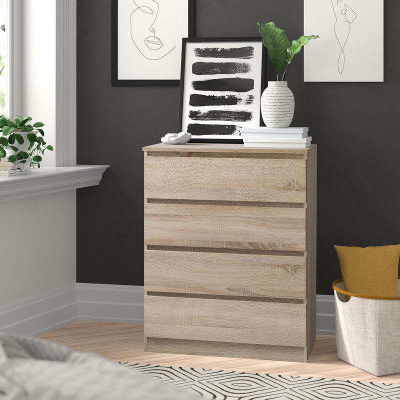 Braunstein 4 Drawer Chest Of Drawers, Sonoma Oak