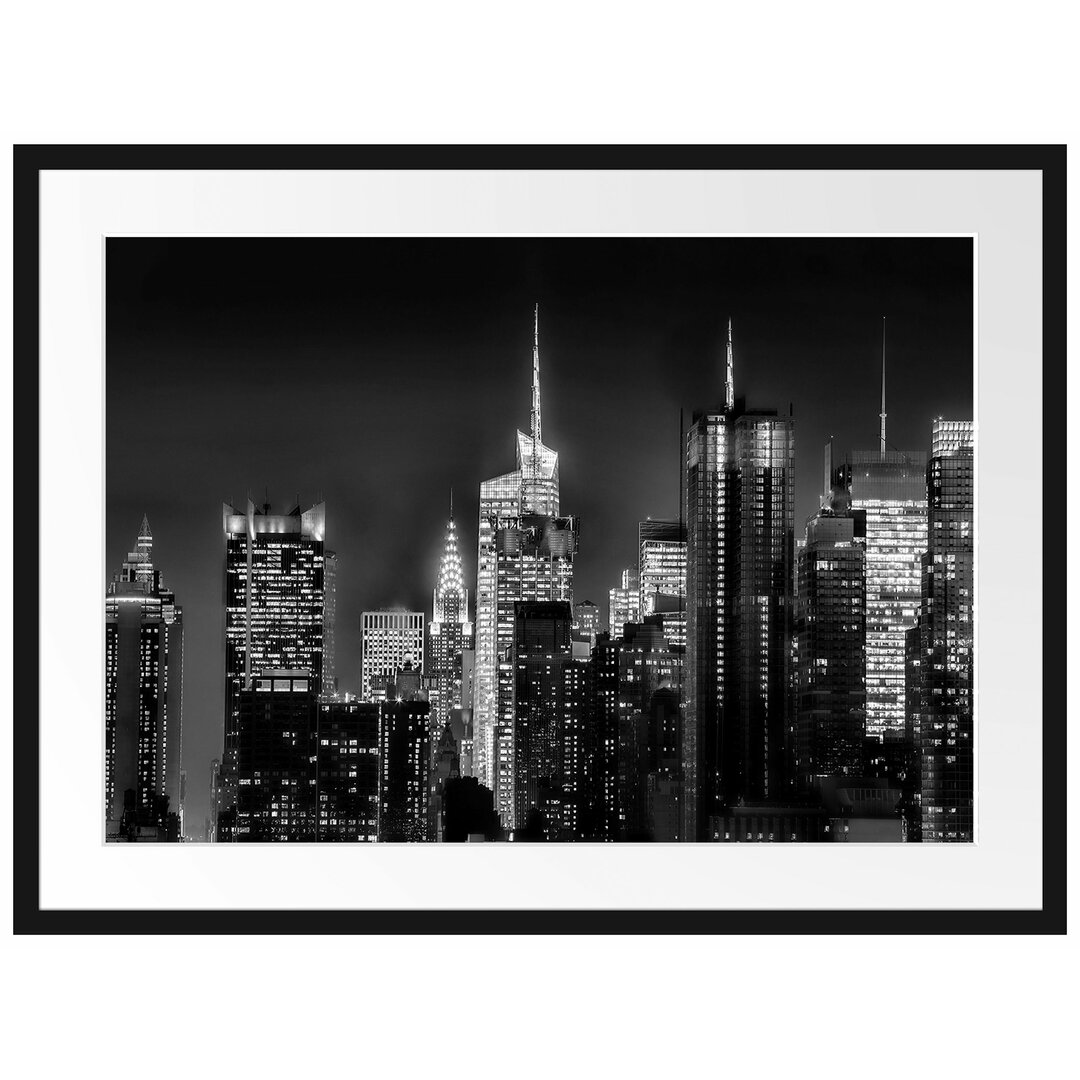 Gerahmtes Poster New York von Oben