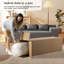 Petit canapé moderne avec causeuse, canapé hybride dans une boîte, aucun assemblage requis, canapé-lit avec 2 coussins, lin résistant aux égratignures, petit canapé pour petit espace, salon, chambre à coucher-1375845827-1375845693-1375845694