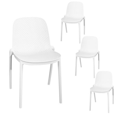 18.11 " H Plastic Side Chair Stacking