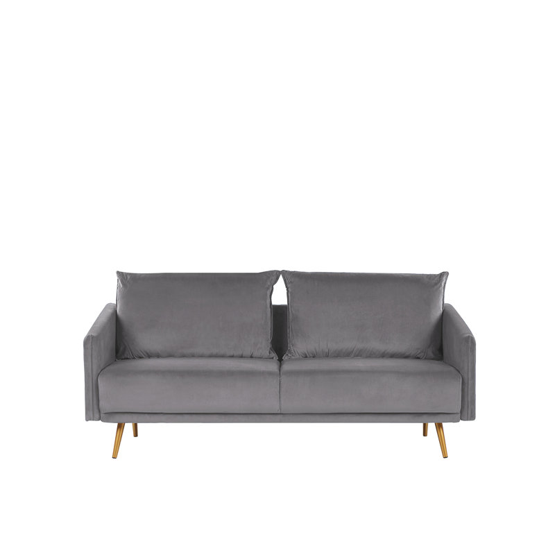 Lillie Velvet Sofa, Grey
