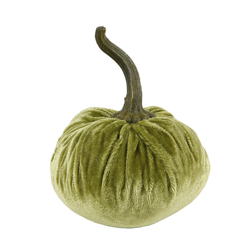 Velours citrouille, Vert, H 7,25 po x l 6 po x P 6 po