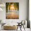 Art mural en verre trempé Tropical Beach Sunset-1434173517