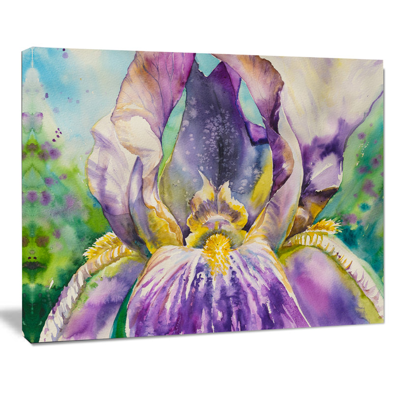 «Iris Flower Close», impression sur toile tendue, H 20 po x l 40 po x P 1po