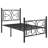 Black Twin Size Metal Bed Frame with Headboard and Footboard, Victorian Butterfly Platform Bedframes, Heavy Duty Platform Storage Bed, Noise-Free Slatted Base-490440644-490440650