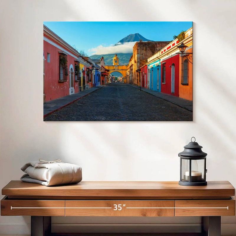 Ravi Street In Antigua, 16" H x 24" W