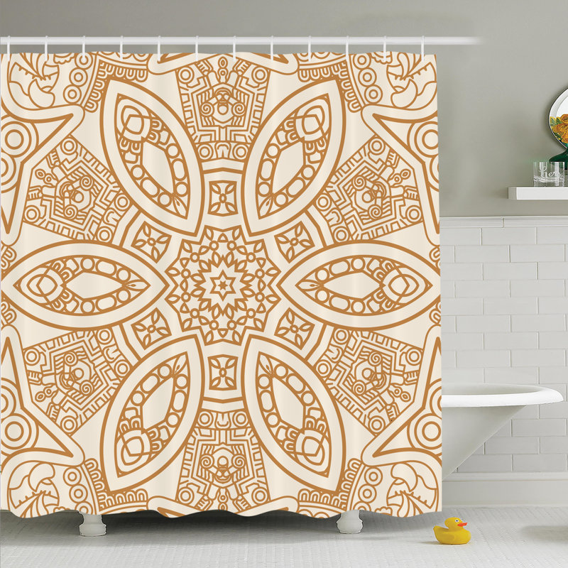 Ensemble de rideau de douche tribal ethniquey, H 75 po x l 69 po