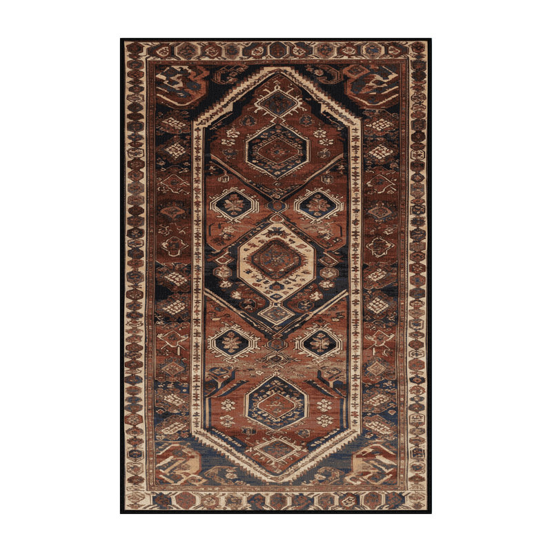 Tapis brun lavable à la machine, Rectangulaire 8 pi x 12 pi