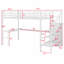Lit mezzanine avec bureau en L et port USB, tablette de garde-robe et DEL-1601869078