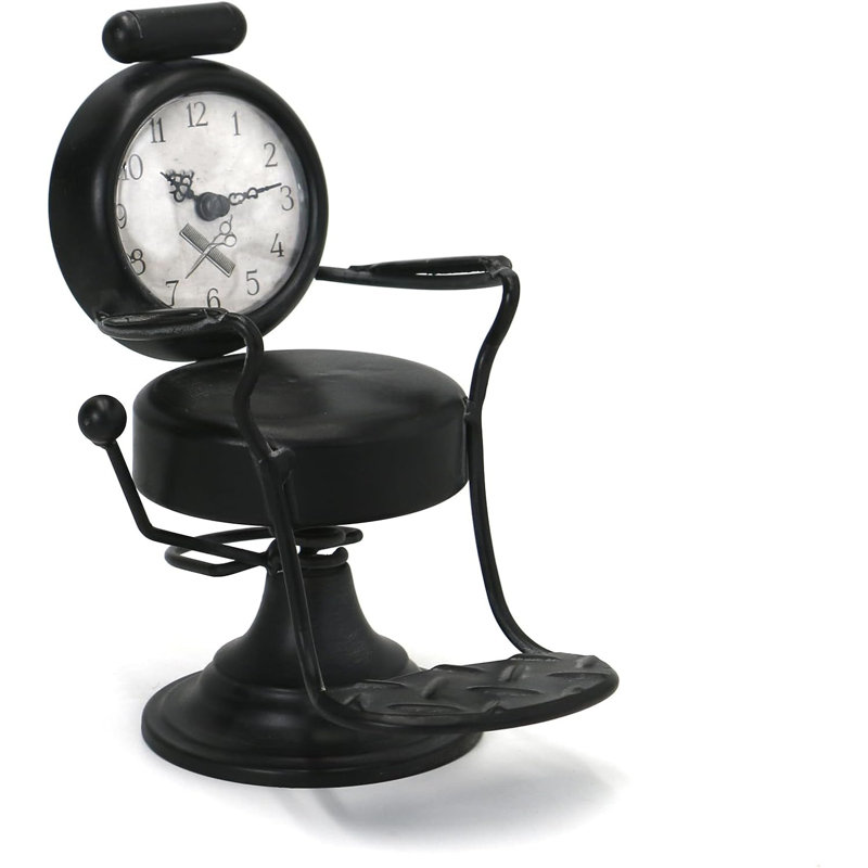 Decorative Barber Chair, Table Clock