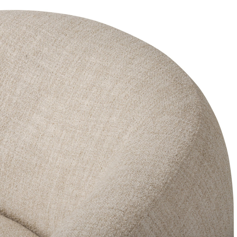 Channing Swivel Barrel Chair, Yuma Cream Polyester Blend