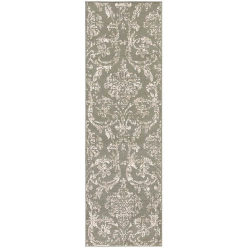 Bilbrey Damask Area Rug, Rectangle 2' x 4'