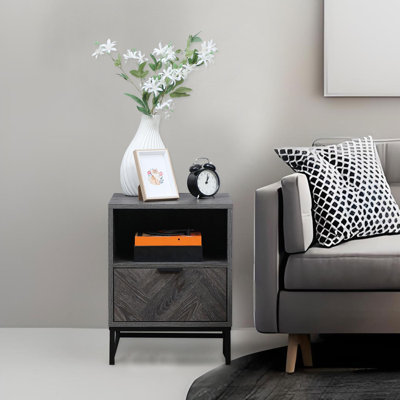 40cm W Manufactured Wood Bedside Table