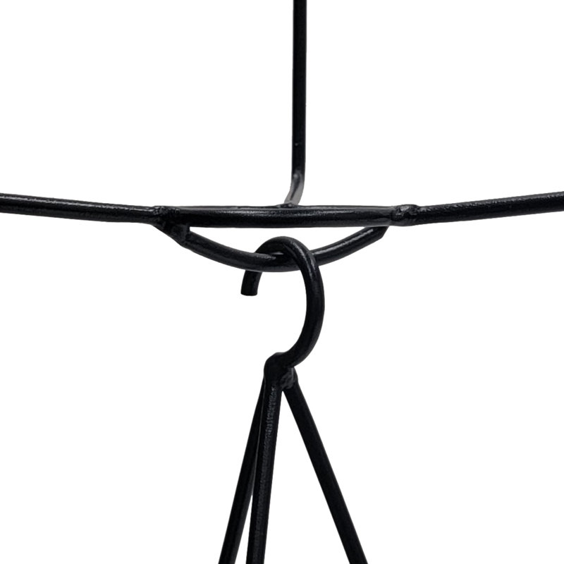 Black Wrought Iron Vera Plant Hanger Set for Indoor/Outdoor Use