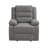 Ameiah Upholstered Gray Chenille Manual Push Back Recliner Chair with Wingback-2142826886