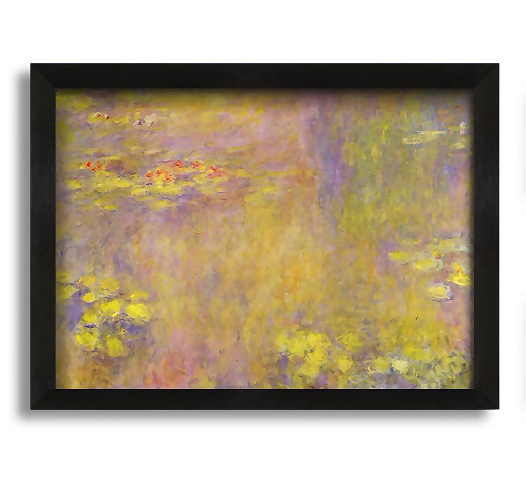 Gerahmtes Wandbild Monet Water Lilies - Yellow Nirvana