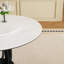 Table de salle à manger 59 "ronde en pierre frittée avec base en acier au carbone noir et plateau tournant 31,5" - pour la cuisine et la salle à manger (table seulement)
