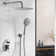 9-Spray Patterns With 1.8 Gpm 12 In. Wall Mount Shower System With Two Showerhead