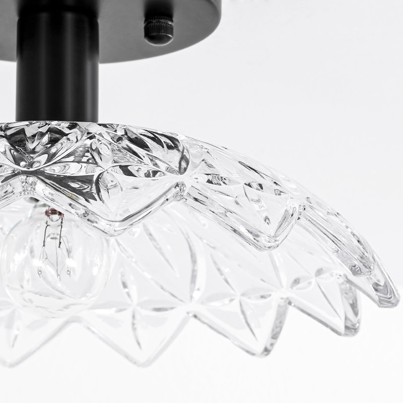 Plafonnier semi-encastré moderne à 1 lumière pour entrée