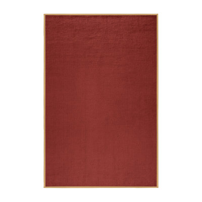 Machine Washable Solid Brown Area Rug