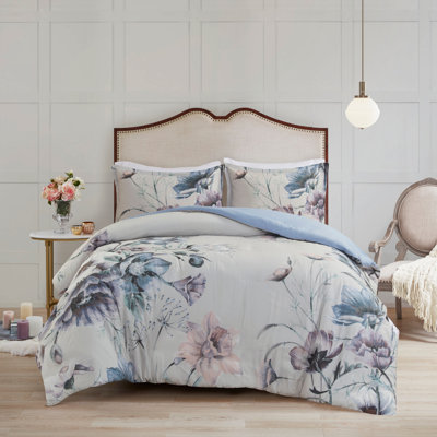 Ensemble de housse de couette en coton Shabby Chic Floral