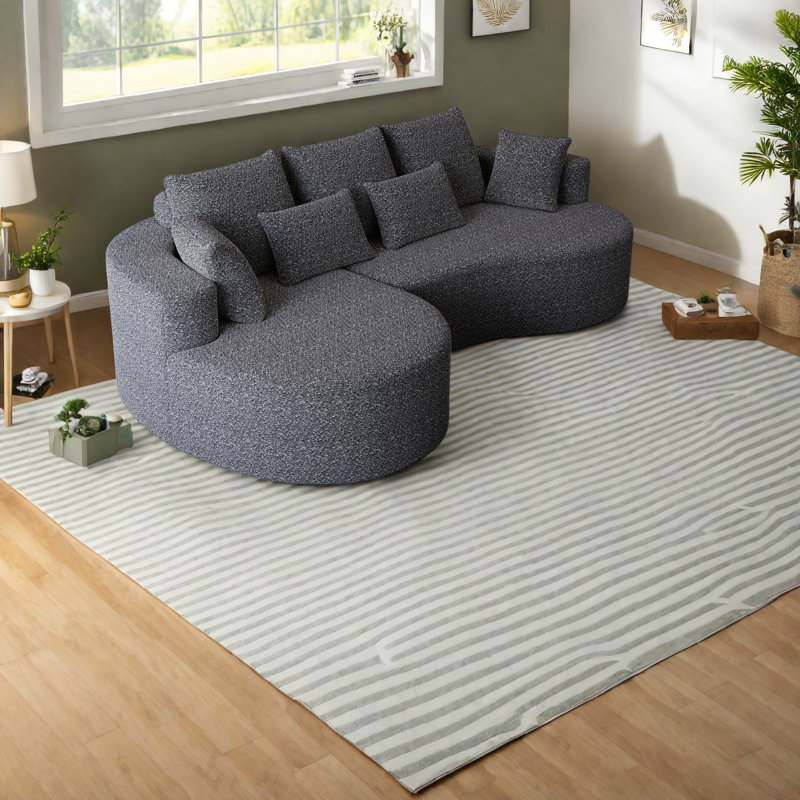 Canapé modulaire spacieux en chenille pour salon
