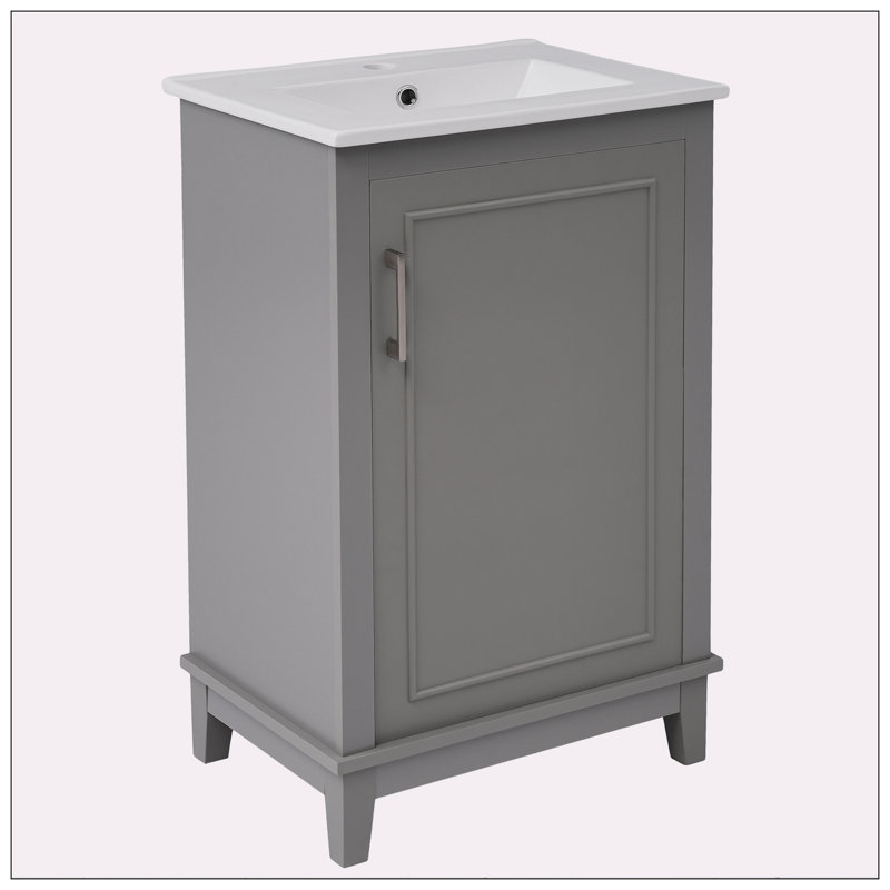 Petite armoire de meuble-lavabo 20 pouces, Gris