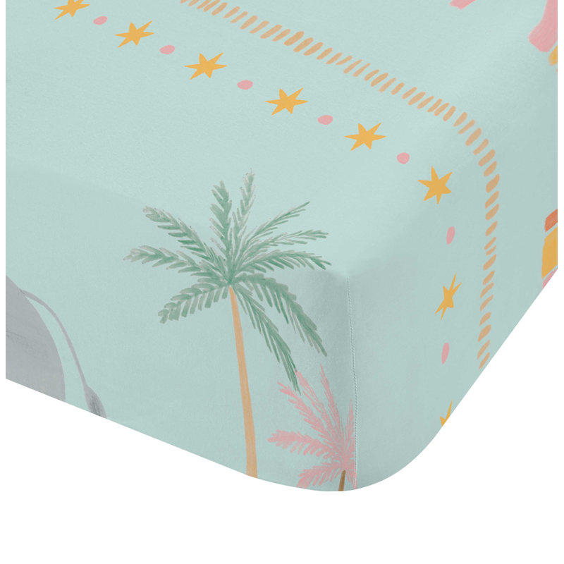 Channelview 100% Cotton Printed Fitted Sheet, Double (4'6)