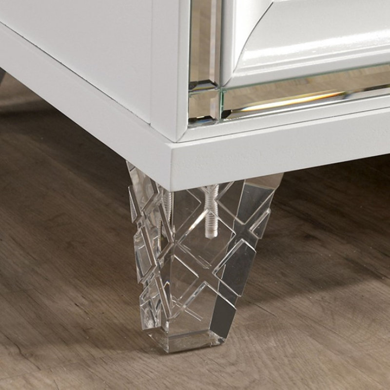 Commode 5 tiroirs Waldrup, Blanc