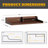 Washer Dryer Countertop, Laundry Wood 2 Tier Shelves Topper With Edge, 54" W X 26.7" D Cover Guard Organizer For Washer And Dryer Laundry Hamper Counter Storage Organization Brown-124798246