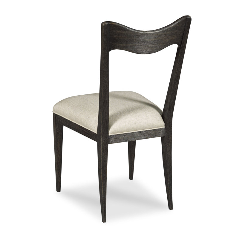 Silhouette Upholstered Dining Chair, Worn Black