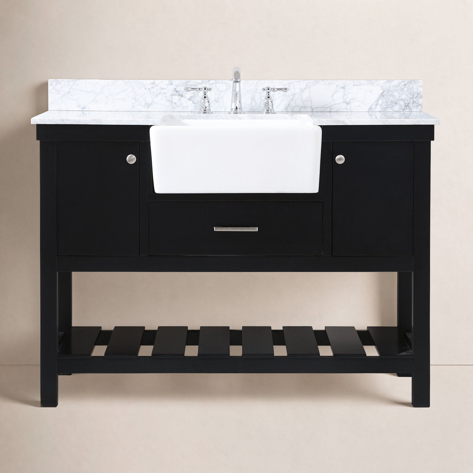 Pelaghia 48'' Single Bathroom Vanity, Black