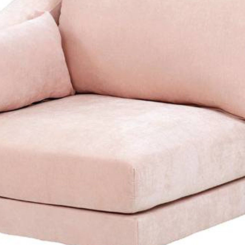 Emily Upholstered Accent Chair, Blush Pink Polyester Blend
