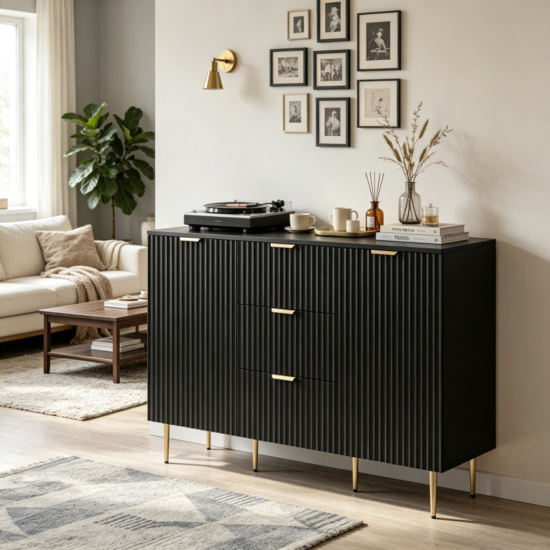 120cm Sideboard, Black