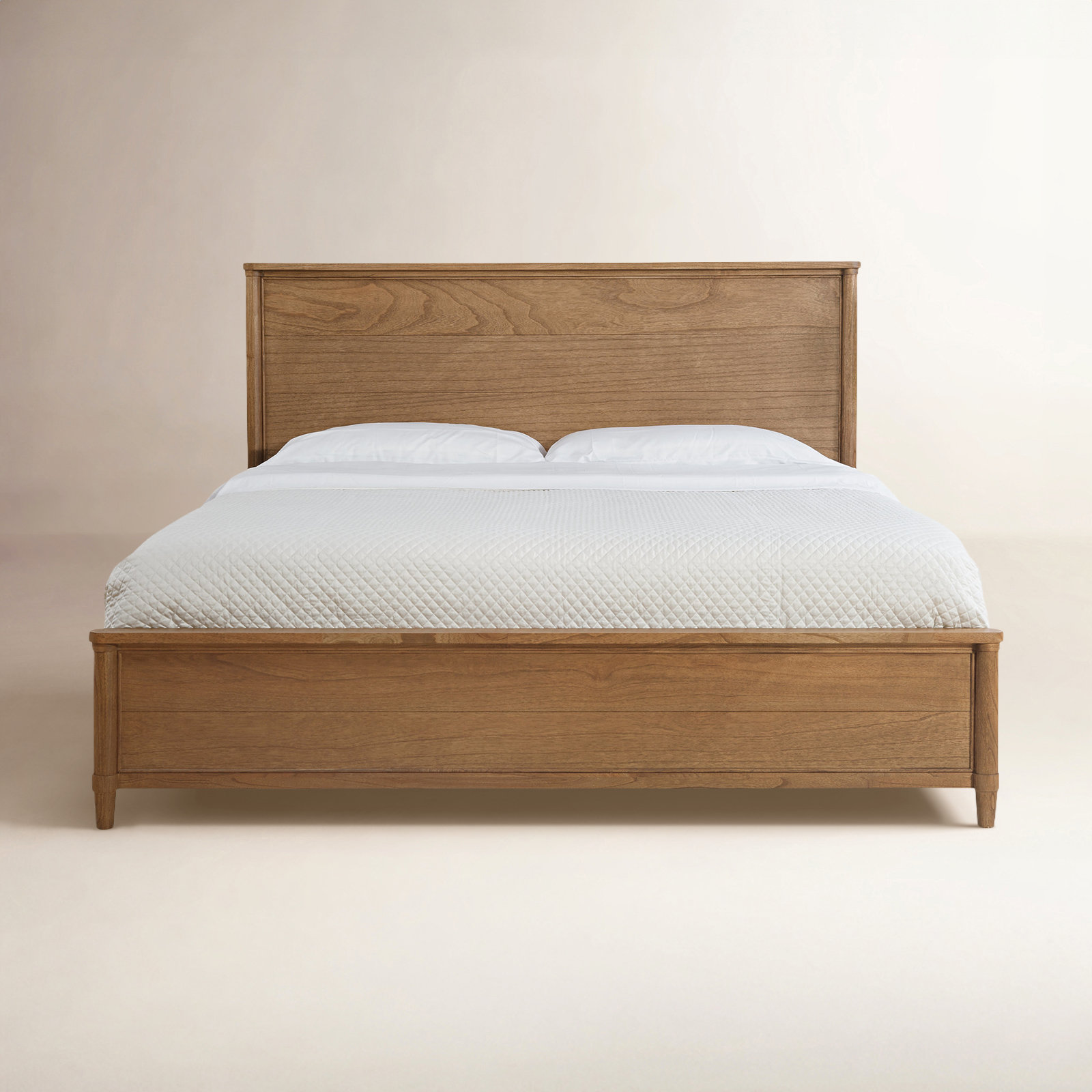 Clair Solid Wood Bed, King, Aged Barrel