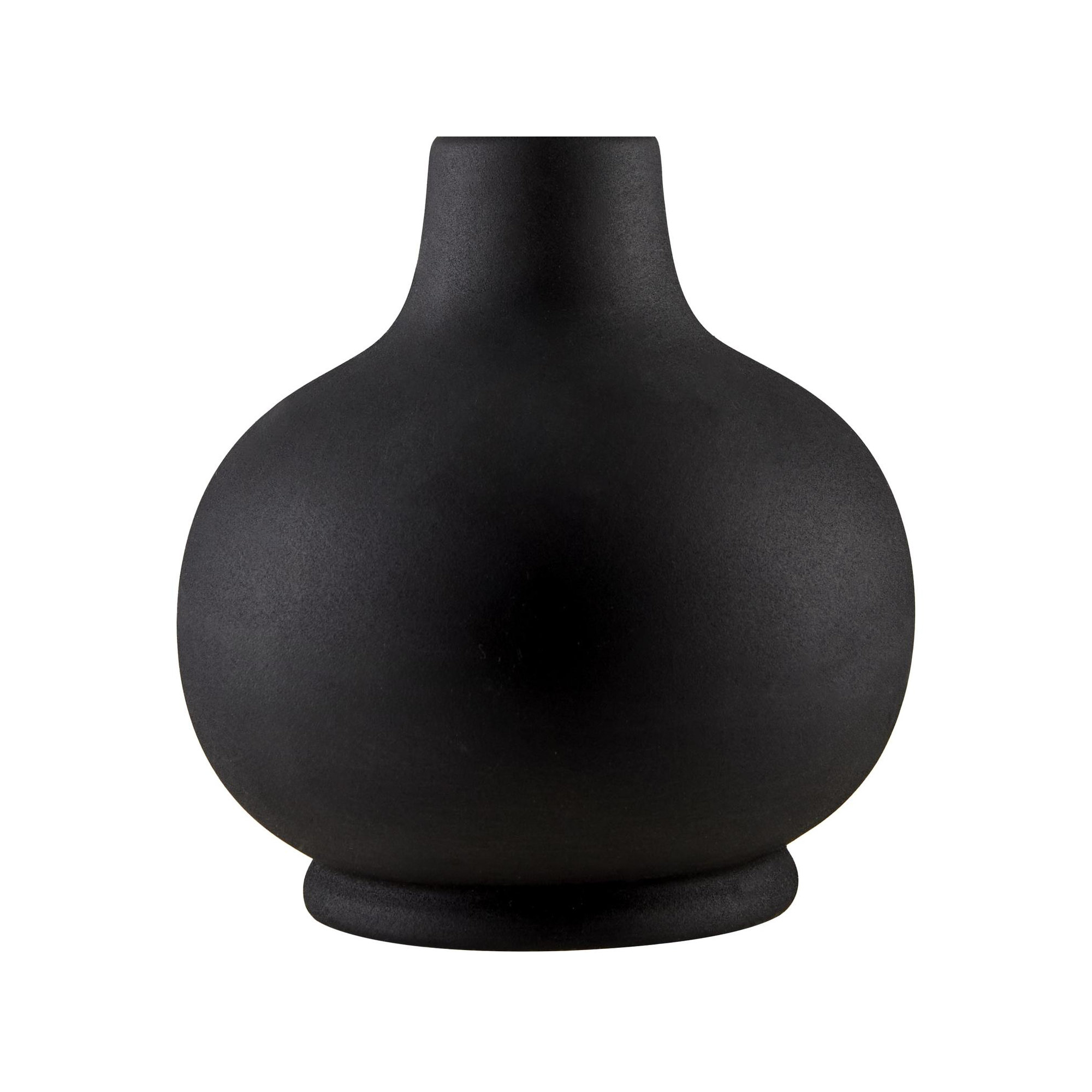 Momsen Scallop Shade Matte Lamp, Black, 13"H x 8"W x 8"D, Natural