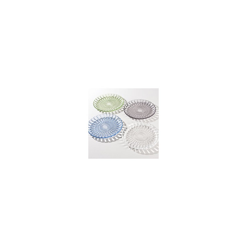 Jelly Acrylic Dinner Plate, Smoke