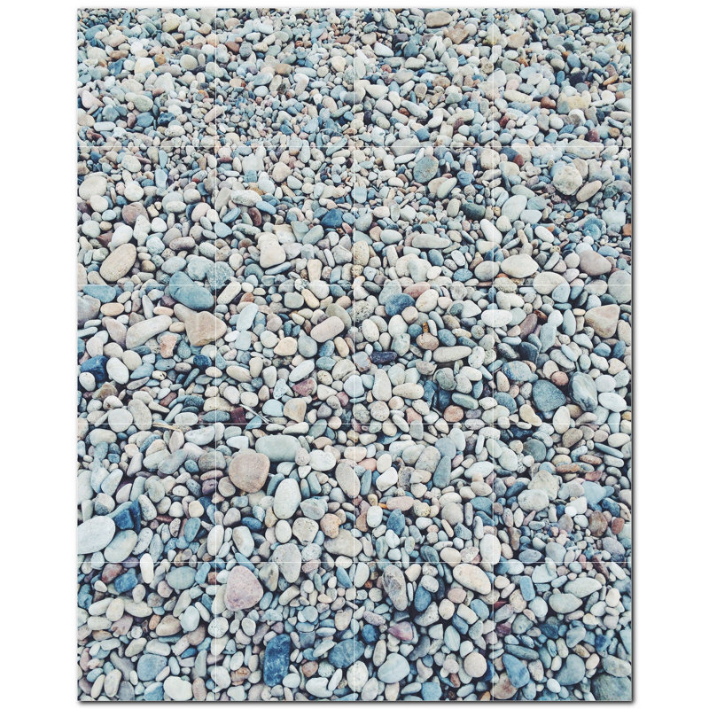 Rocks Photo 8'' x 8'' Satin Ceramic Decorative Mural