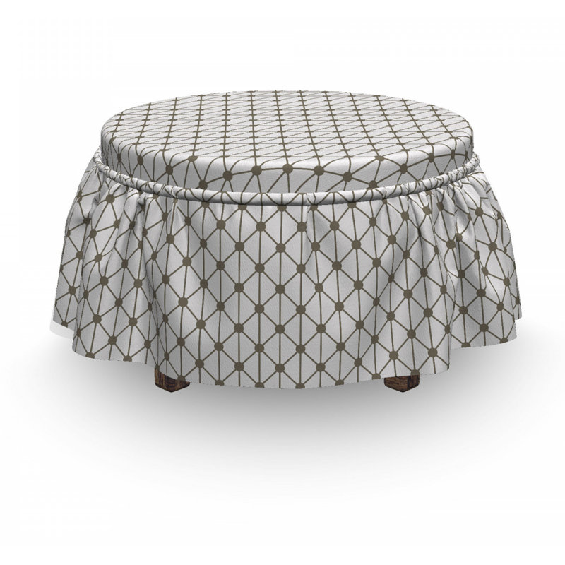 Housse pour repose-pieds à coussins carrés, Motif7