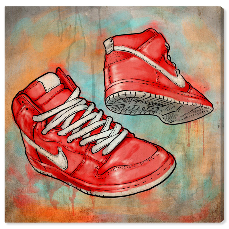 « cerise kicks », art sur toile Samir, H 40 po x l 40 po x P 1,5 po
