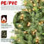 Arbre de Noël illuminé 4 pi avec 200 lumières blanc chaud UL - Arbre vert classique avec 636 pointes PE + PVC-1836770952