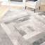 Tapis intérieur géométrique moderne gris Etory Soller en polypropylène beige Ethan Soller - salon, chambre et salle à manger - 6 x 9-2037985466
