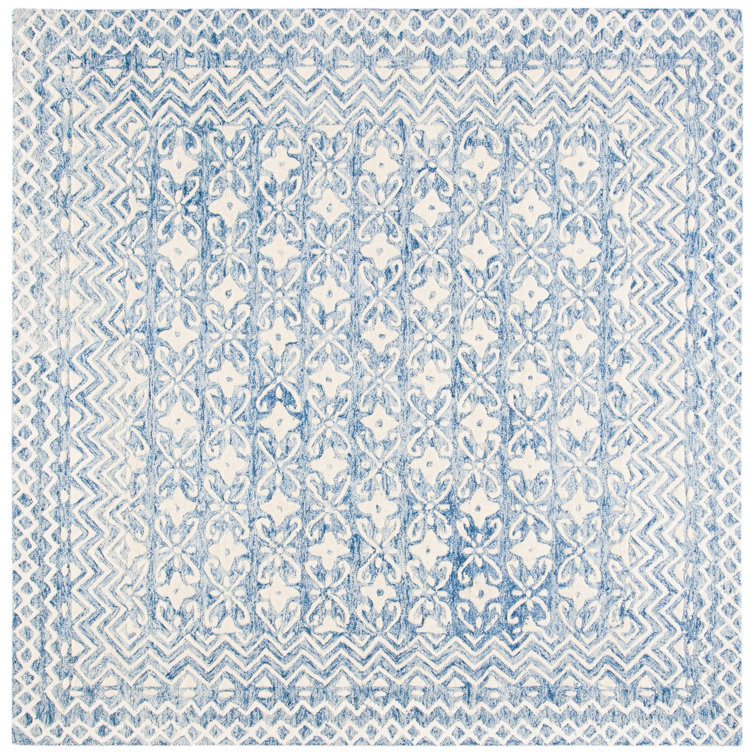 Simmerman Hand Tufted Wool Geometric Rug